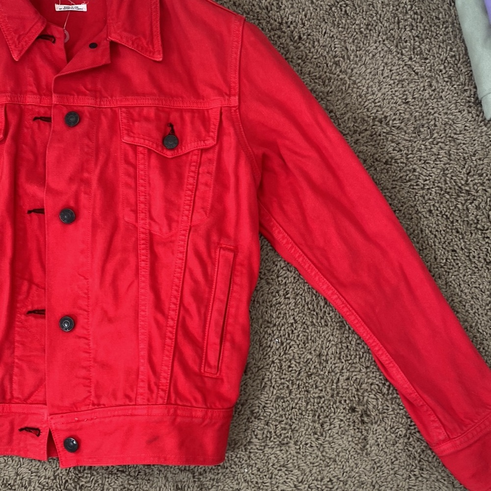 Rag And Bone Utility Red Jean Jacket - image 3